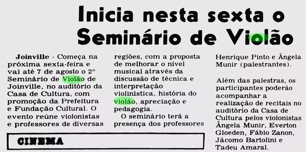 2º Seminário de Violão em Joinville