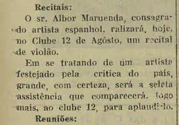 Albor Maruenda in Florianópolis, 1949