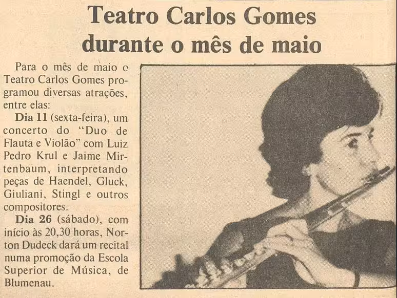 Duo Flauta e Violão - Luiz Pedro Krul e Jaime Mirtembaun, 1979
