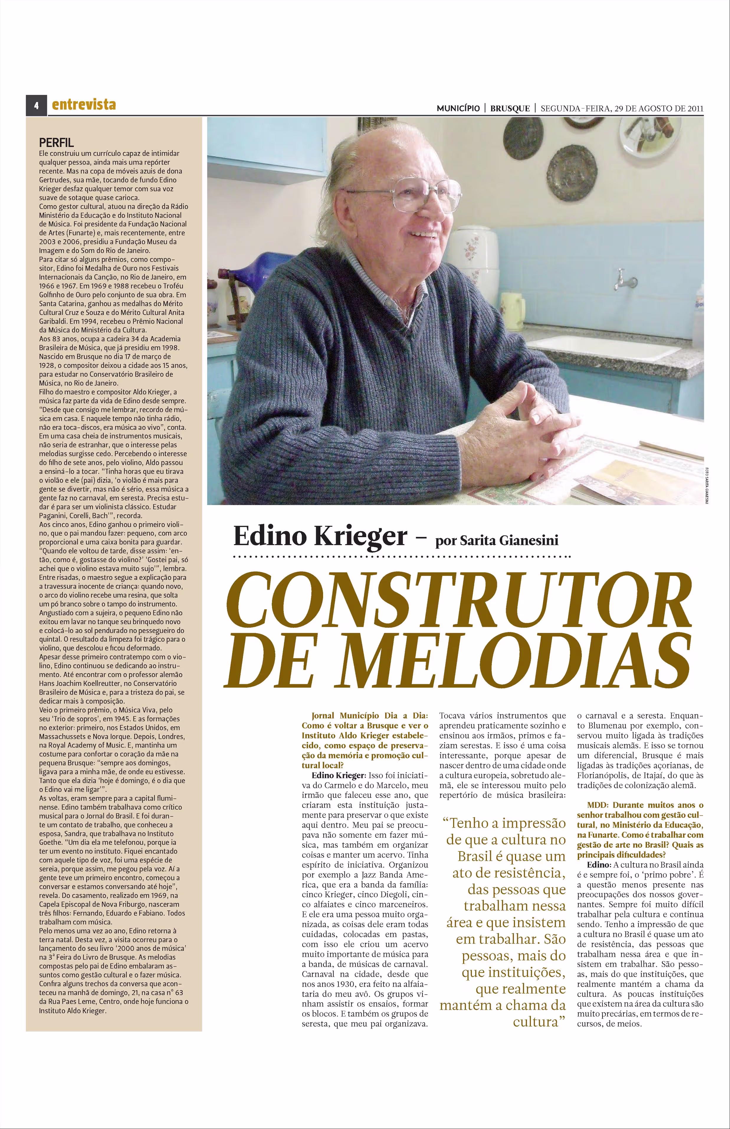 Edino Krieger Interview, 2011