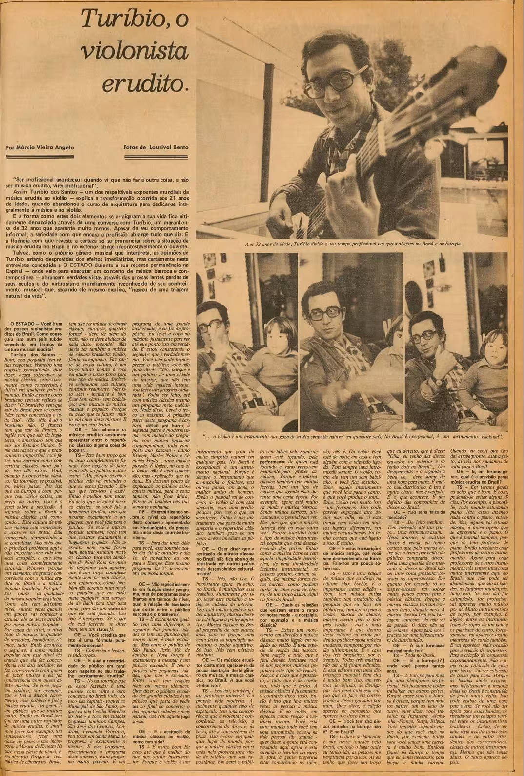Turíbio, o Violonista Erudito. 1975